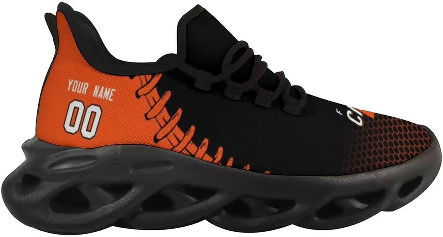 Custom Men's Sneakers Football Personalized Breathable Fan Gift Name & Number Athletic Gym Slip-on Shoes