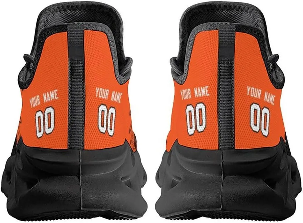 Custom Men's Sneakers Football Personalized Breathable Fan Gift Name & Number Athletic Gym Slip-on Shoes
