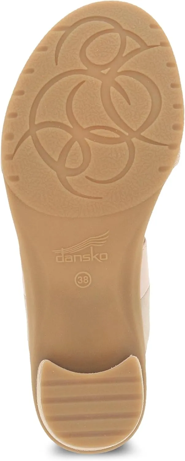 Dansko Theresa Multi-Strap Slip-On Sandal for Women - A Subtle Heel and Memory Foam for All-Day Comfort - Soft Leather and Unique Design for Ease from Work to Event