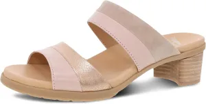 Dansko Theresa Multi-Strap Slip-On Sandal for Women - A Subtle Heel and Memory Foam for All-Day Comfort - Soft Leather and Unique Design for Ease from Work to Event