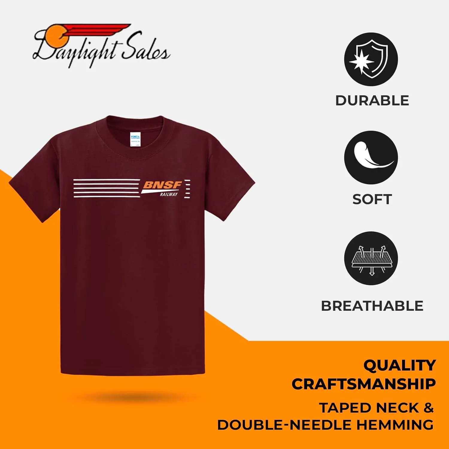 Daylight Sales BNSF Railroad Swish Logo Tee Shirts [tee48]