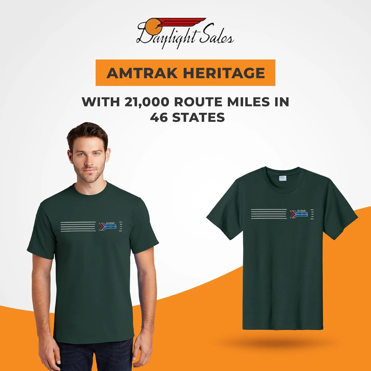 Daylight Sales BNSF Railroad Swish Logo Tee Shirts [tee48]