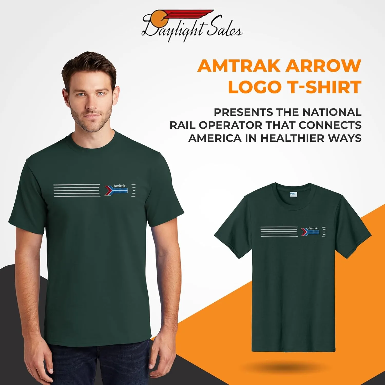 Daylight Sales BNSF Railroad Swish Logo Tee Shirts [tee48]