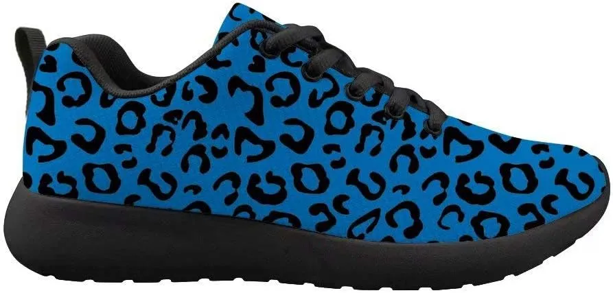 Dellukee Women's Casual Walking Shoes Fashion Colorful Leopard Printed Durable Breathable Lace Up Sport Running Sneaker