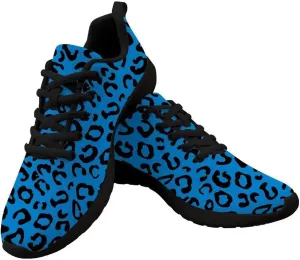 Dellukee Women's Casual Walking Shoes Fashion Colorful Leopard Printed Durable Breathable Lace Up Sport Running Sneaker