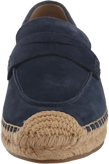 Detailed Toe Hudson Sam Slip Discounted rates Kai Cork Blue Loafers Instant On Espadrille Edelman Rounded