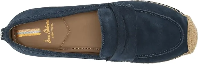 Detailed Toe Hudson Sam Slip Discounted rates Kai Cork Blue Loafers Instant On Espadrille Edelman Rounded