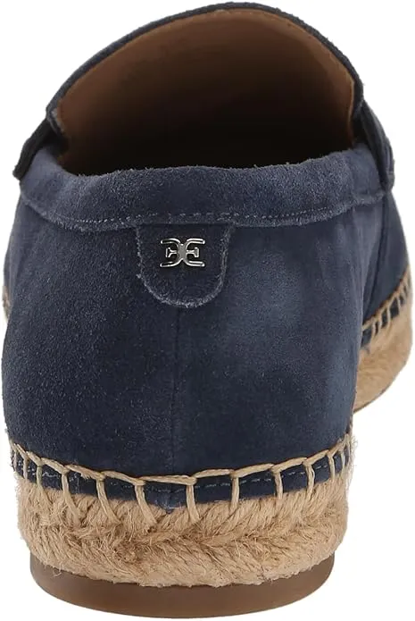 Detailed Toe Hudson Sam Slip Discounted rates Kai Cork Blue Loafers Instant On Espadrille Edelman Rounded