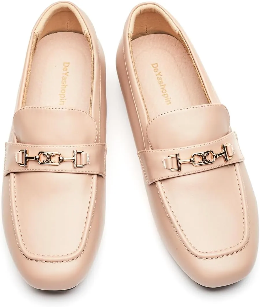 DeYashopin Women's Loafer Shoes Leisure Slip On Work Shoes Comfort Walking Flats