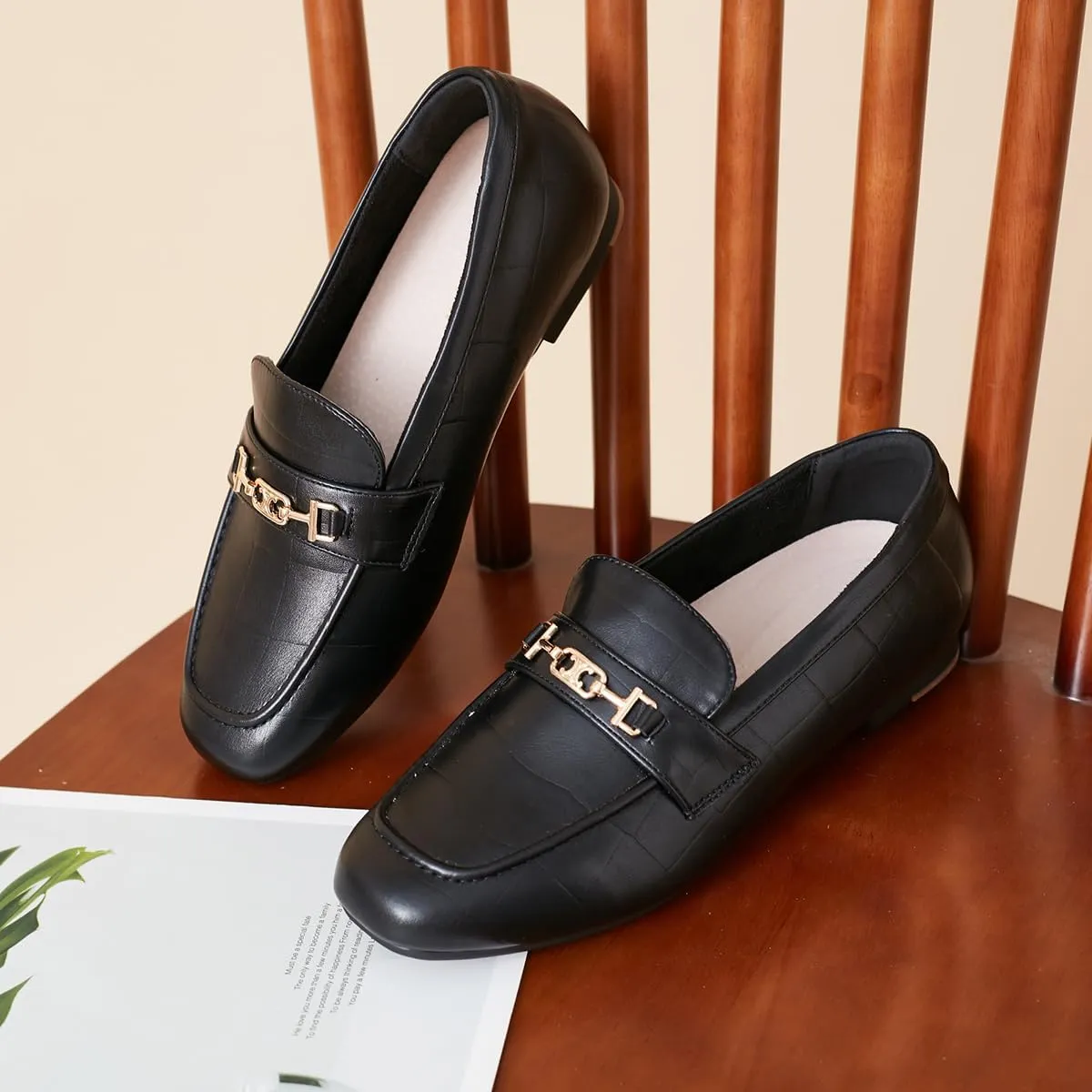 DeYashopin Women's Loafer Shoes Leisure Slip On Work Shoes Comfort Walking Flats