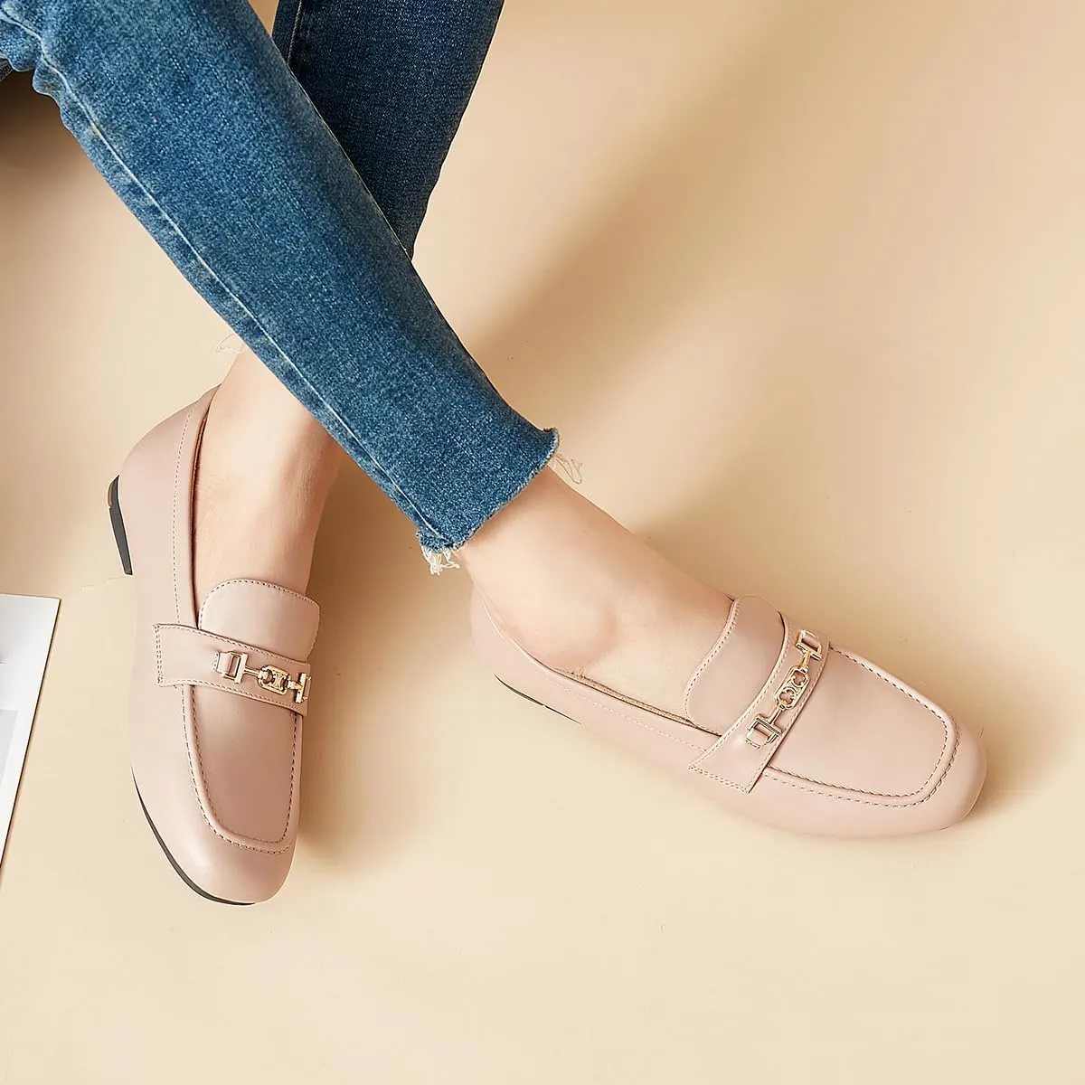 DeYashopin Women's Loafer Shoes Leisure Slip On Work Shoes Comfort Walking Flats
