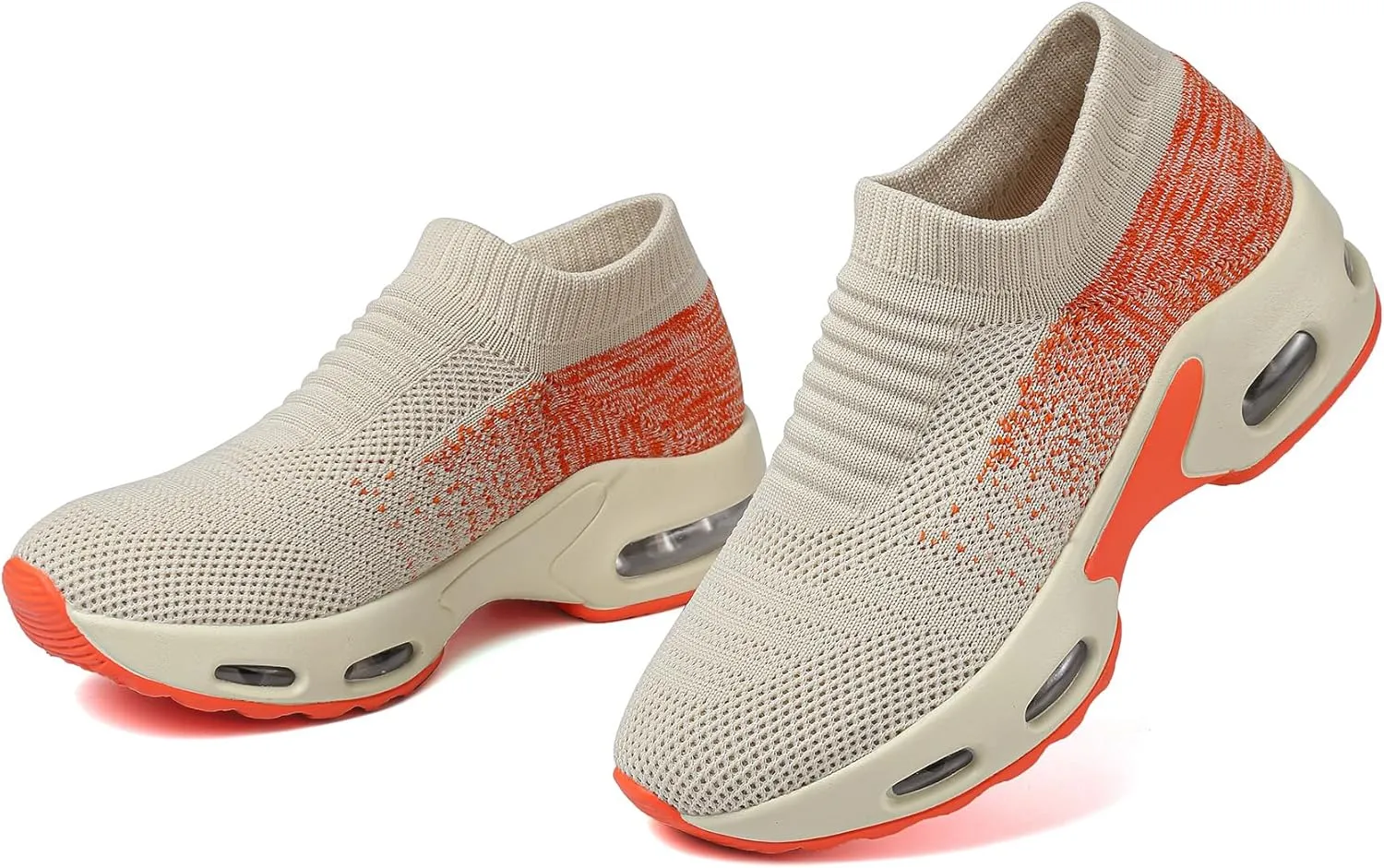 DimaiGlobal Women's Walking Shoes Sock Sneakers Slip On Comfort Mesh Fashion Cushion Lady Girls Modern Jazz Dance Easy Shoes Wedge Platform Loafers
