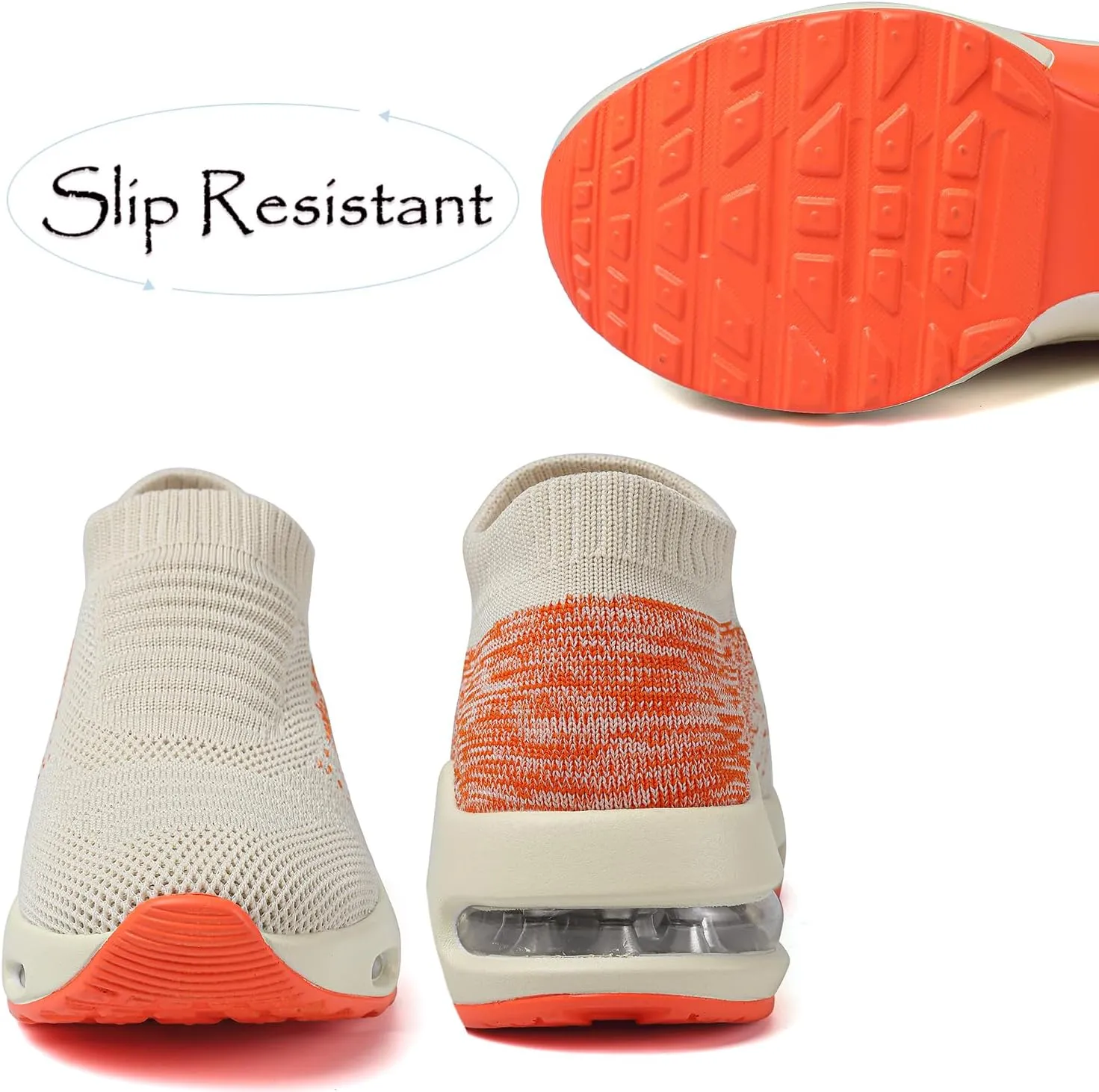 DimaiGlobal Women's Walking Shoes Sock Sneakers Slip On Comfort Mesh Fashion Cushion Lady Girls Modern Jazz Dance Easy Shoes Wedge Platform Loafers