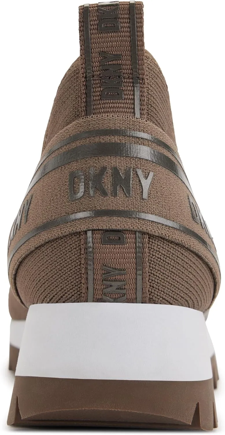 DKNY Women's Abbi Logo Slip-on Running Sneaker
