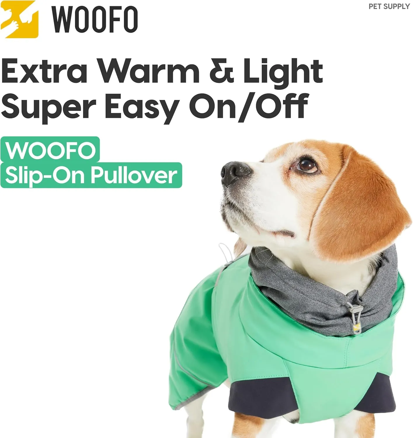Dog Slip-on Winter Coat, Warm,Lightweight, Adjustable and Easy to Wear for Cold Weather | Waterproof & Windproof Padded Dog Winter Jacket(Glacier Grey, XS)