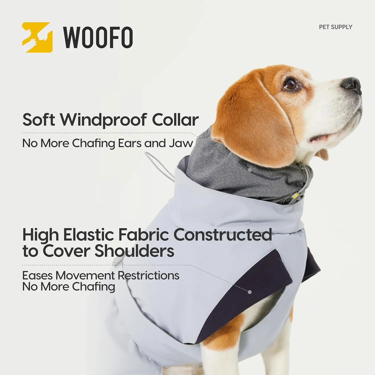 Dog Slip-on Winter Coat, Warm,Lightweight, Adjustable and Easy to Wear for Cold Weather | Waterproof & Windproof Padded Dog Winter Jacket(Glacier Grey, XS)