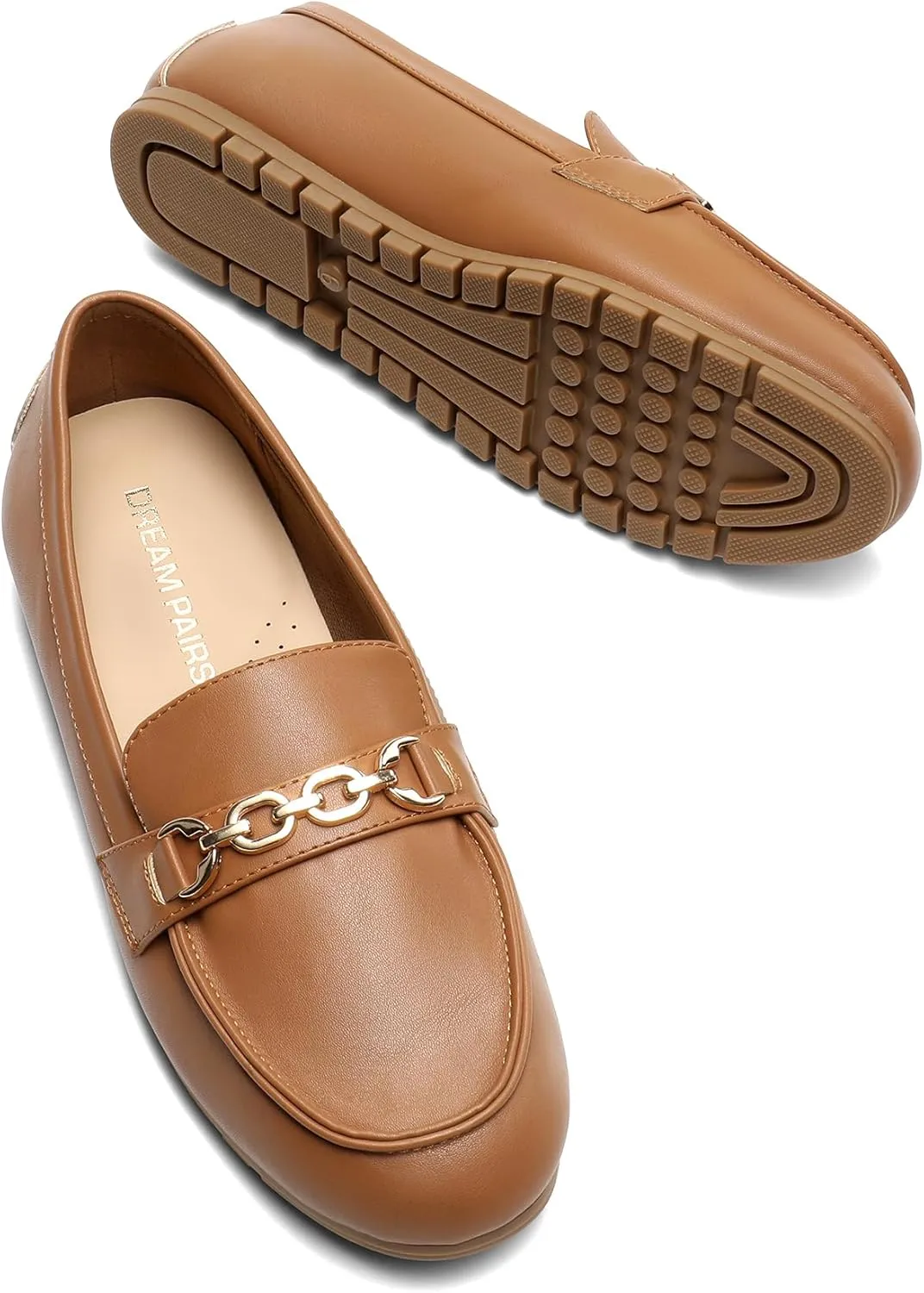 DREAM PAIRS Loafers for Women Casual Comfortable Slip On Flat Shoes Lightweight Leisure Work Shoes Comfort Walking Shoes