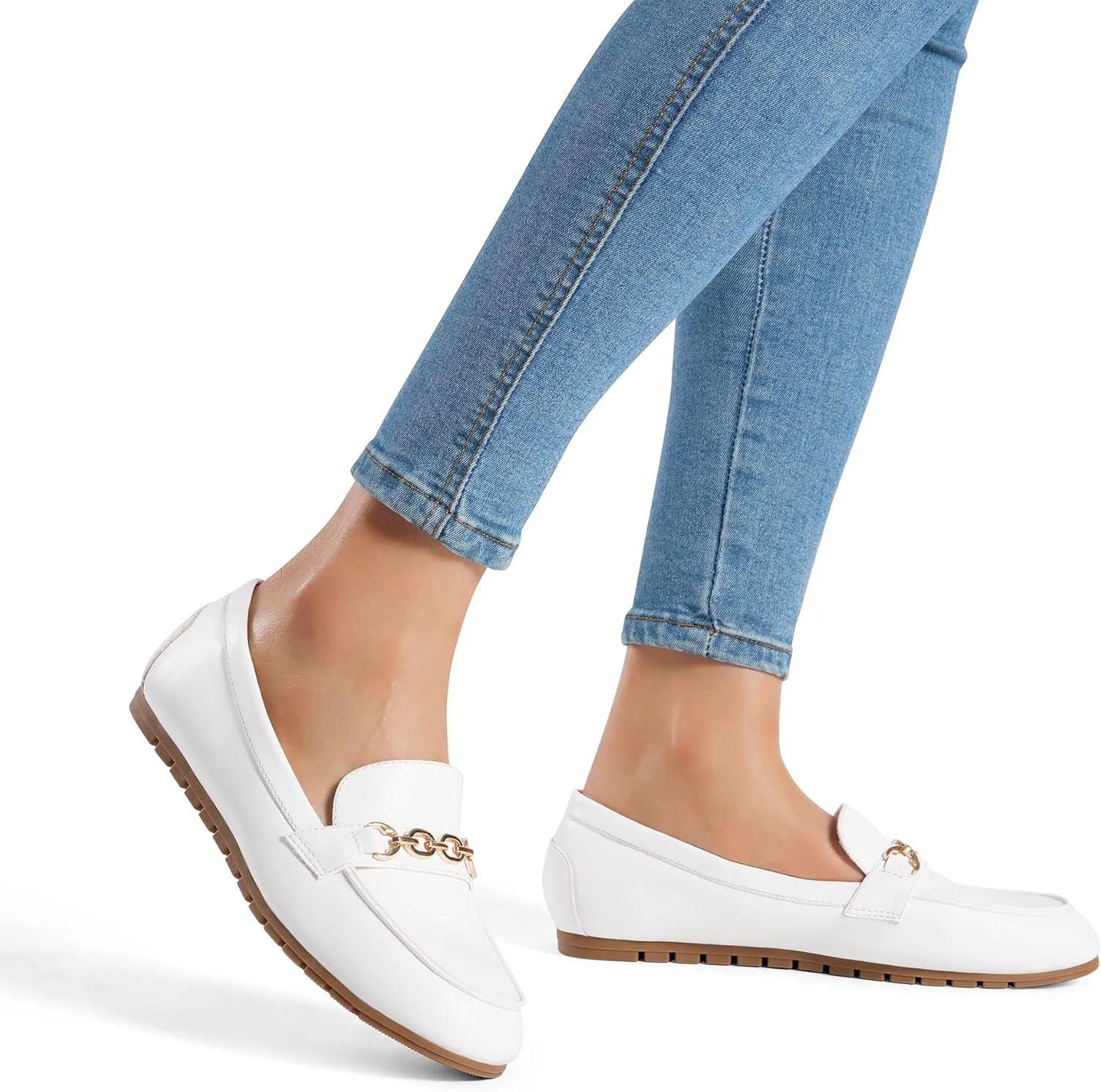 DREAM PAIRS Loafers for Women Casual Comfortable Slip On Flat Shoes Lightweight Leisure Work Shoes Comfort Walking Shoes