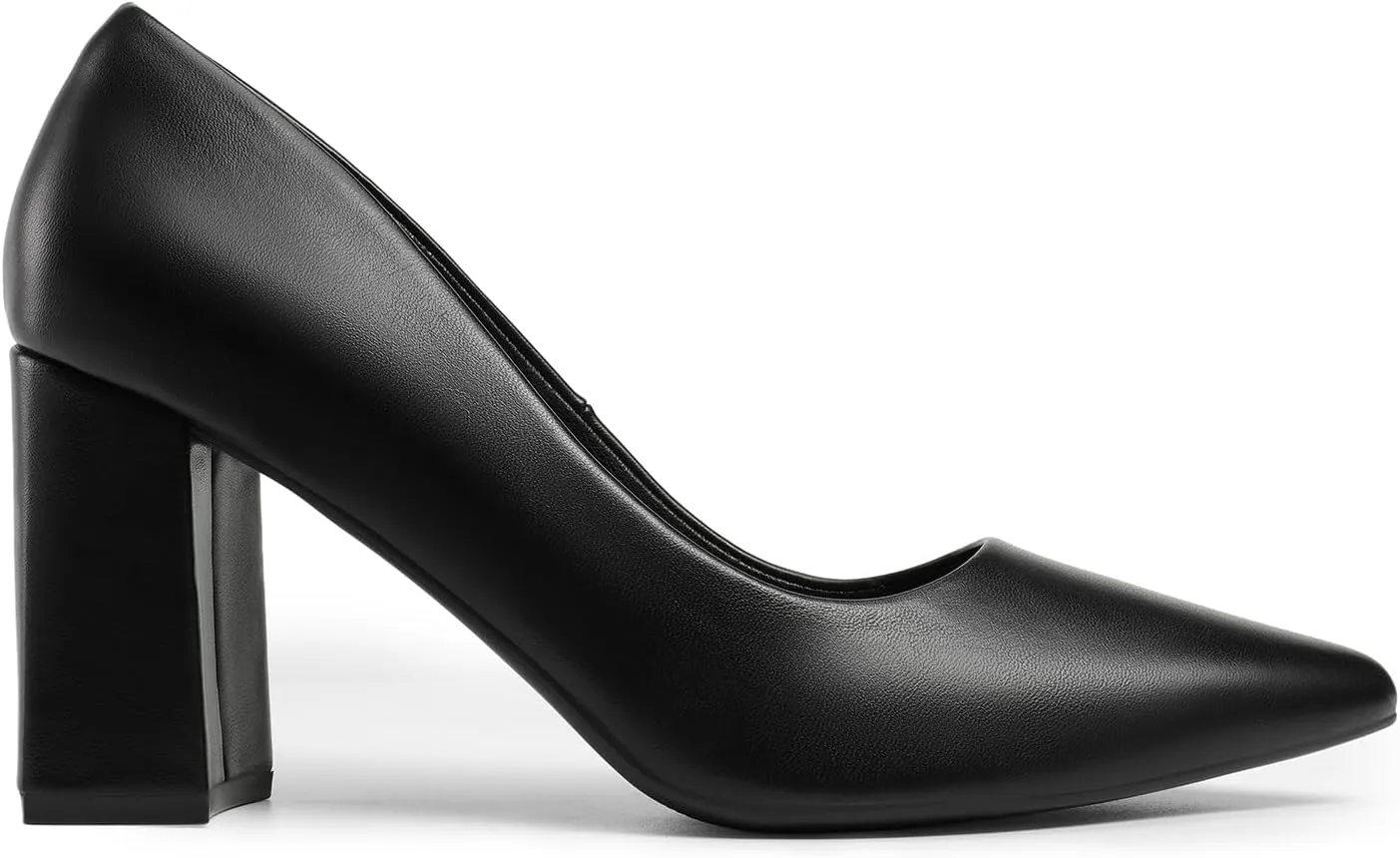 DREAM PAIRS Women's High Chunky Pointed Closed Toe Block Heels Wedding Classic Slip On Dress Pumps Shoes