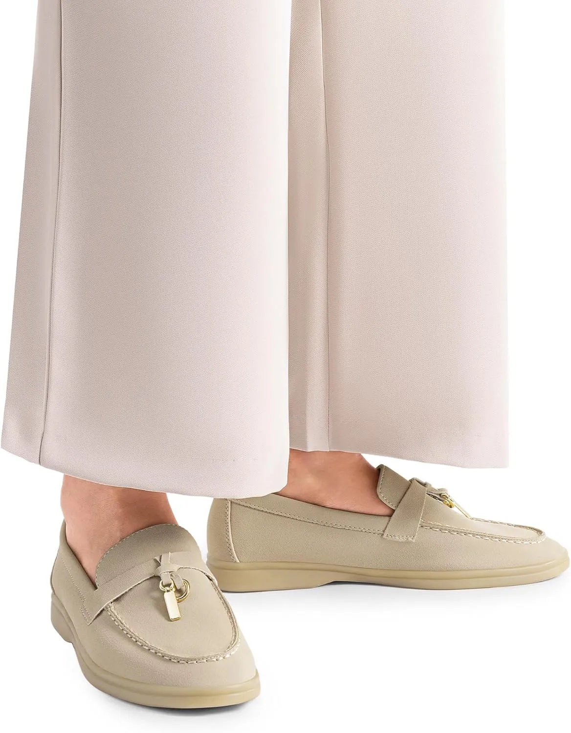 DREAM PAIRS Women's Loafers Suede Loafer Slip-on Comfortable Casual Dressy Business Work Shoes with Arch Support