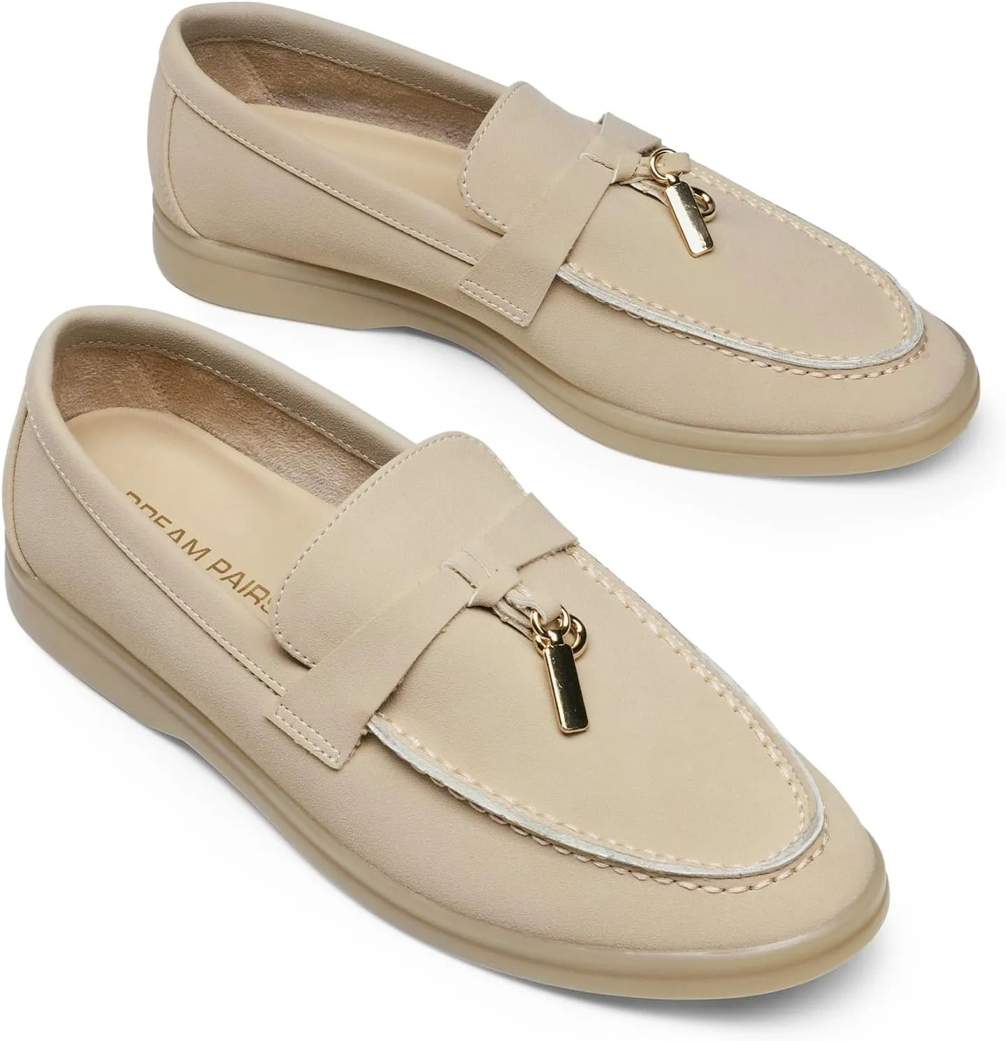 DREAM PAIRS Women's Loafers Suede Loafer Slip-on Comfortable Casual Dressy Business Work Shoes with Arch Support