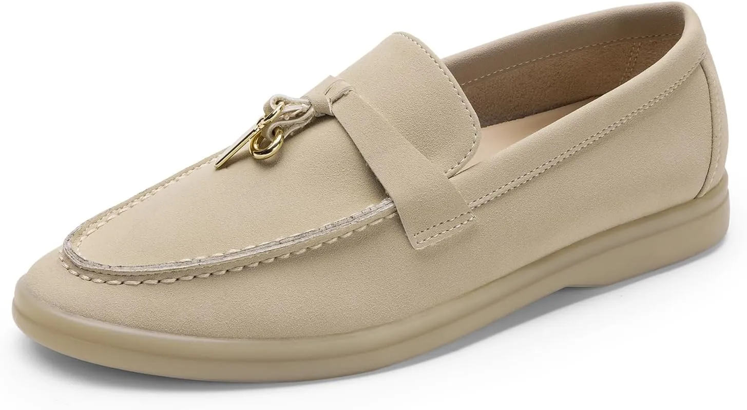 DREAM PAIRS Women's Loafers Suede Loafer Slip-on Comfortable Casual Dressy Business Work Shoes with Arch Support