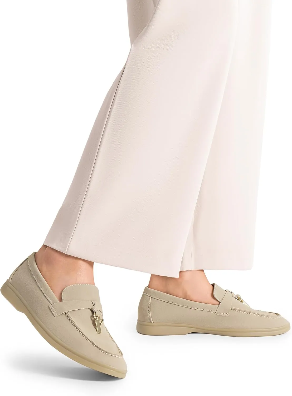 DREAM PAIRS Women's Loafers Suede Loafer Slip-on Comfortable Casual Dressy Business Work Shoes with Arch Support