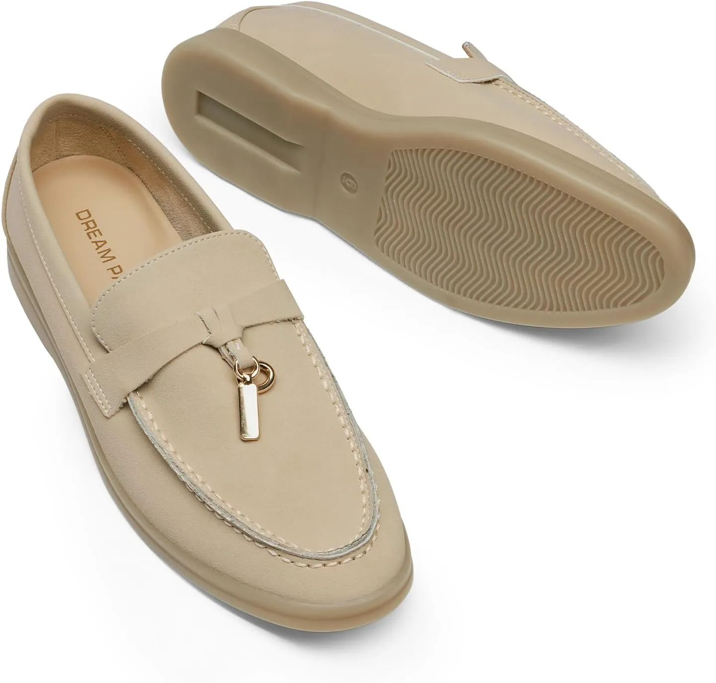 DREAM PAIRS Women's Loafers Suede Loafer Slip-on Comfortable Casual Dressy Business Work Shoes with Arch Support