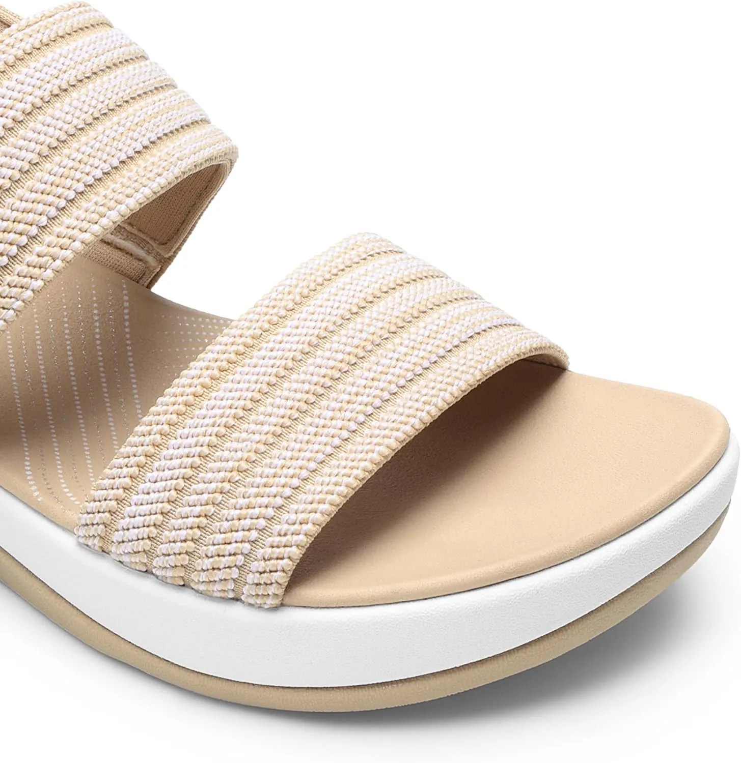 DREAM PAIRS Women's Walking Sandals Lightweight Soft Footbed Low Wedge Comfort Indoor Outdoor Flat Sandals