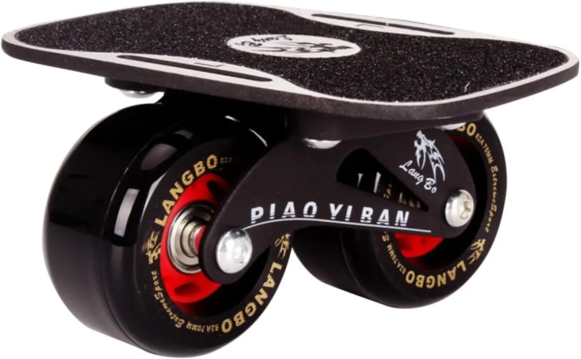 Drift Board Split Skateboard with Anti-Slip Deck Aluminum Alloy Portable Wheels for Easy Commuting for Fitness and Balance Training