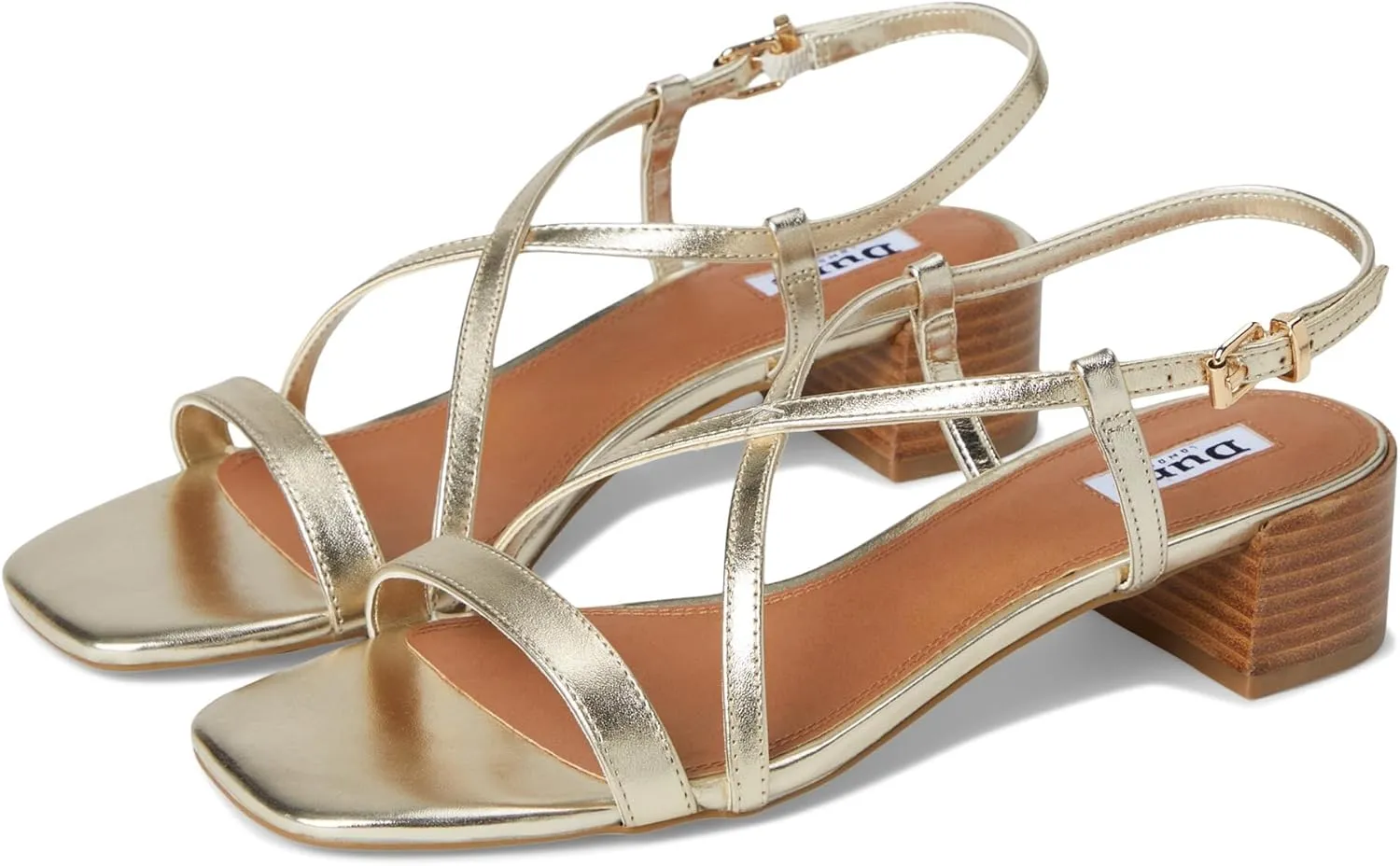 Dune London Women's Jaskell Heeled Sandal, Gold, 7