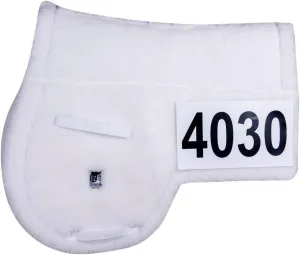 Dura-Tech E-Z View Wither Relief Pin-On Style Hunter Horse Saddle Pad | Wither Relief Design | Hypo-Allergenic Synthetic Fleece | Non-Slip Bottom | Easy Number Display | Gel Insert Compatible