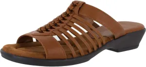 Easy Street Womens Nola Faux Leather Slip On Slide Sandals