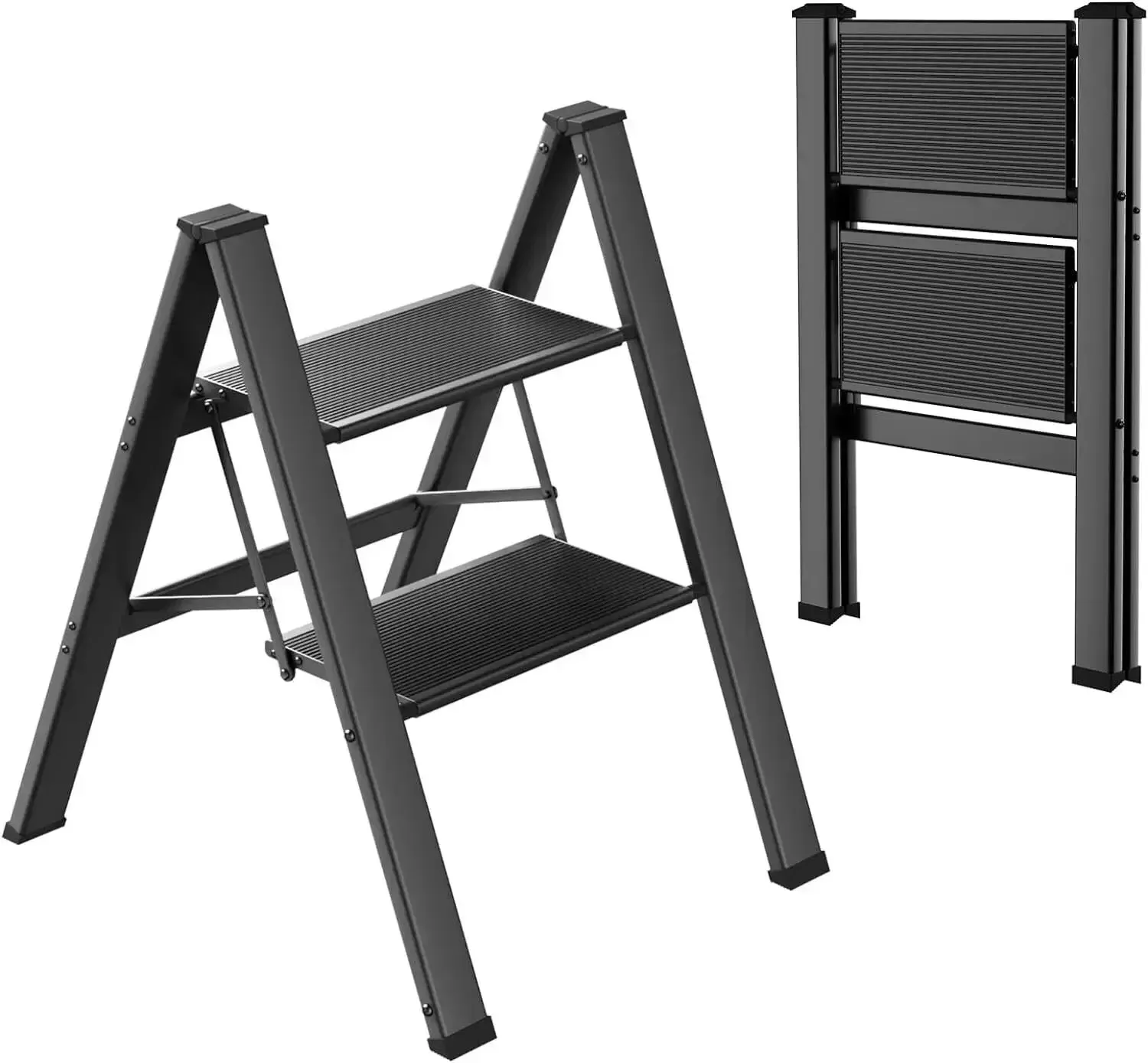 EasyStep Neo-Aluminum Flat-Folding Ladder with Anti-Slip Grip