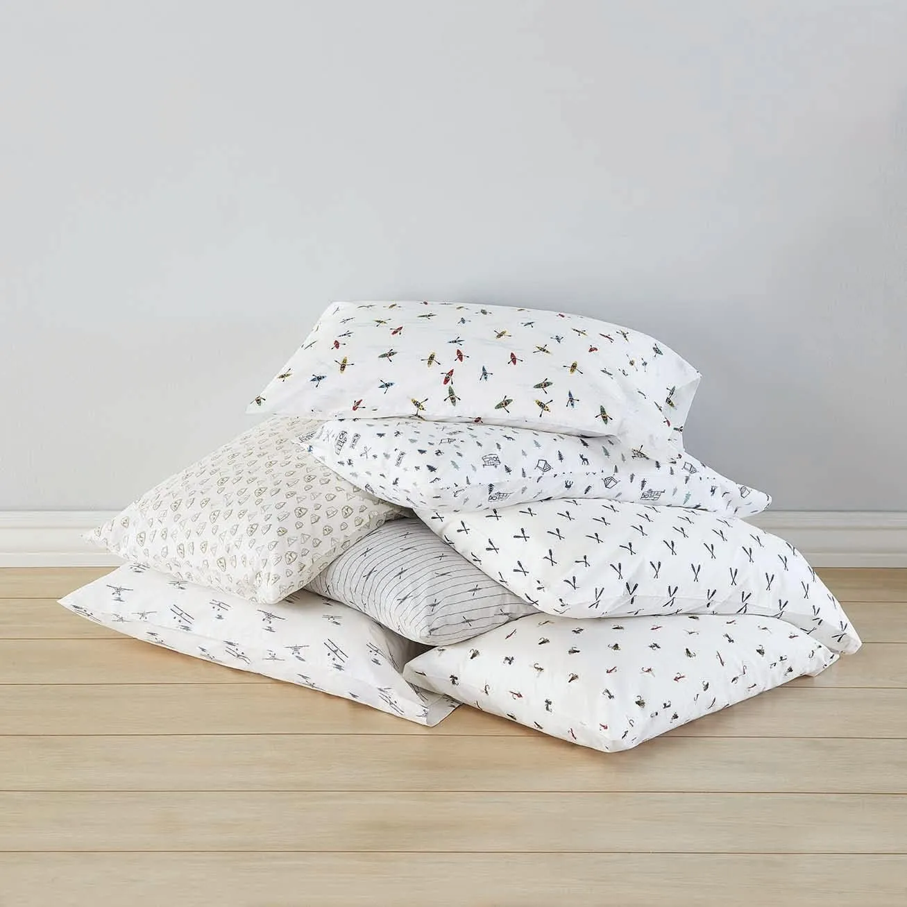 Eddie Bauer - Queen Sheets, Cotton Percale Bedding Set, Crisp & Cool Home Decor (Cascade Camping, Queen)