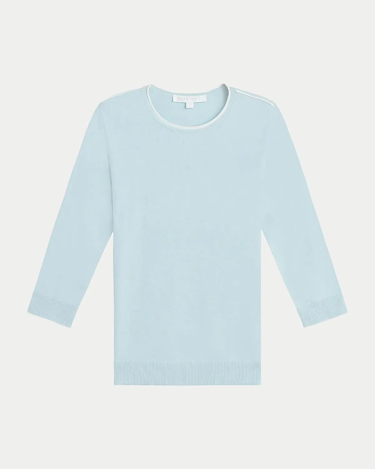 ELLEN TRACY Women's Crew Neck Sweater, Blair Long Sleeve Pullover Crewneck Top