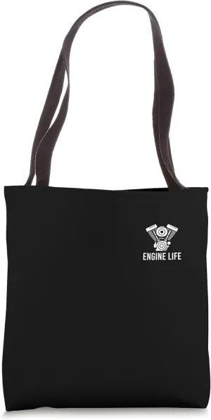 Engine Life Car Mechanic Repair Minimal Funny Tote Bag