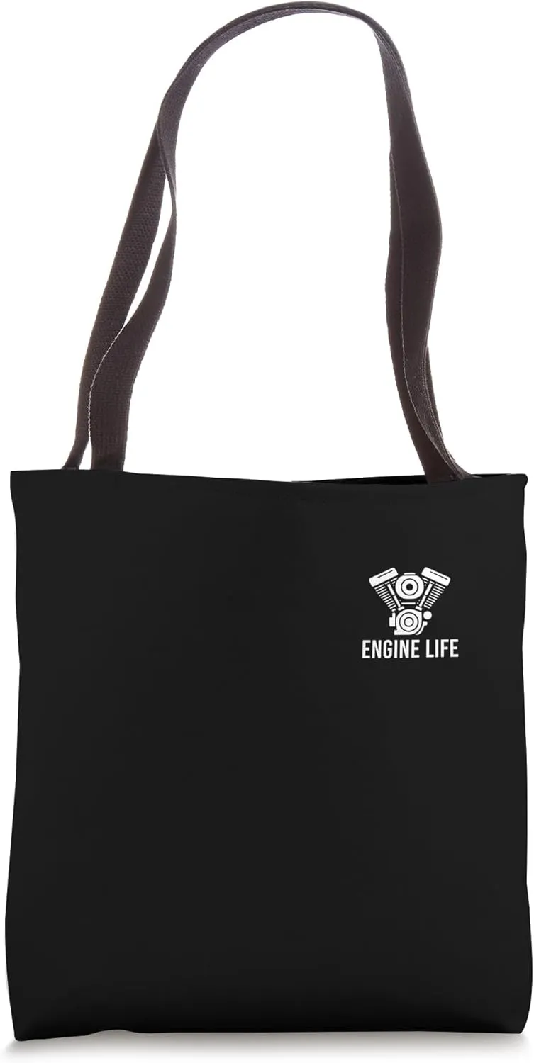 Engine Life Car Mechanic Repair Minimal Funny Tote Bag