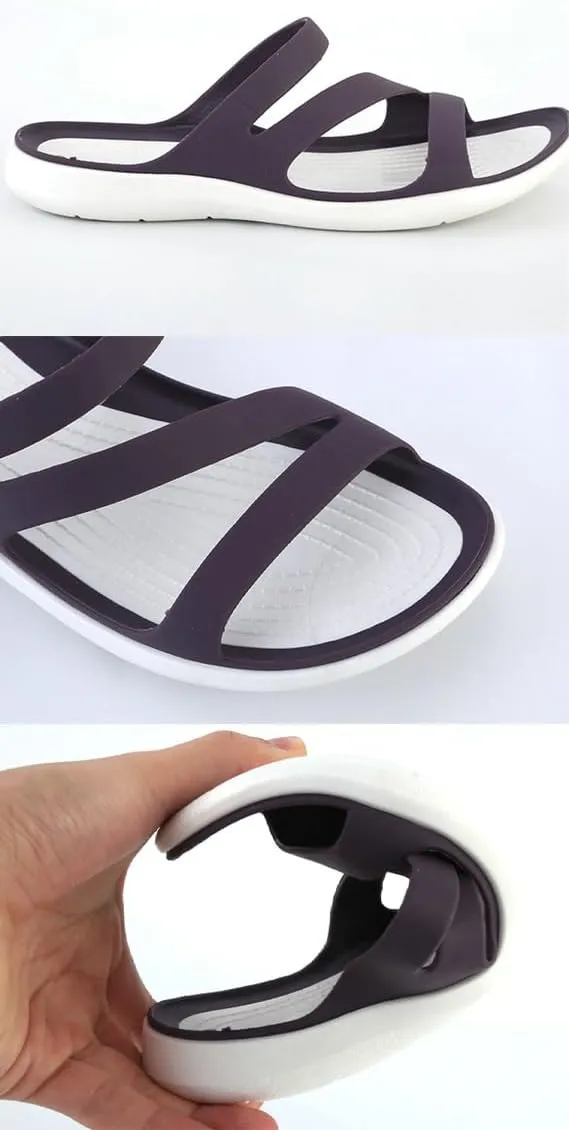 Epsion Women's Summer Flat Sandals Lightweight Sporty Slippers Casual Beach Slides Slip on Outdoor