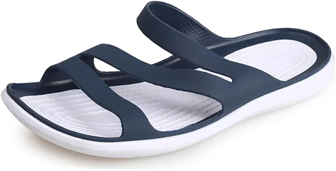 Epsion Women's Summer Flat Sandals Lightweight Sporty Slippers Casual Beach Slides Slip on Outdoor