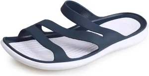 Epsion Women's Summer Flat Sandals Lightweight Sporty Slippers Casual Beach Slides Slip on Outdoor