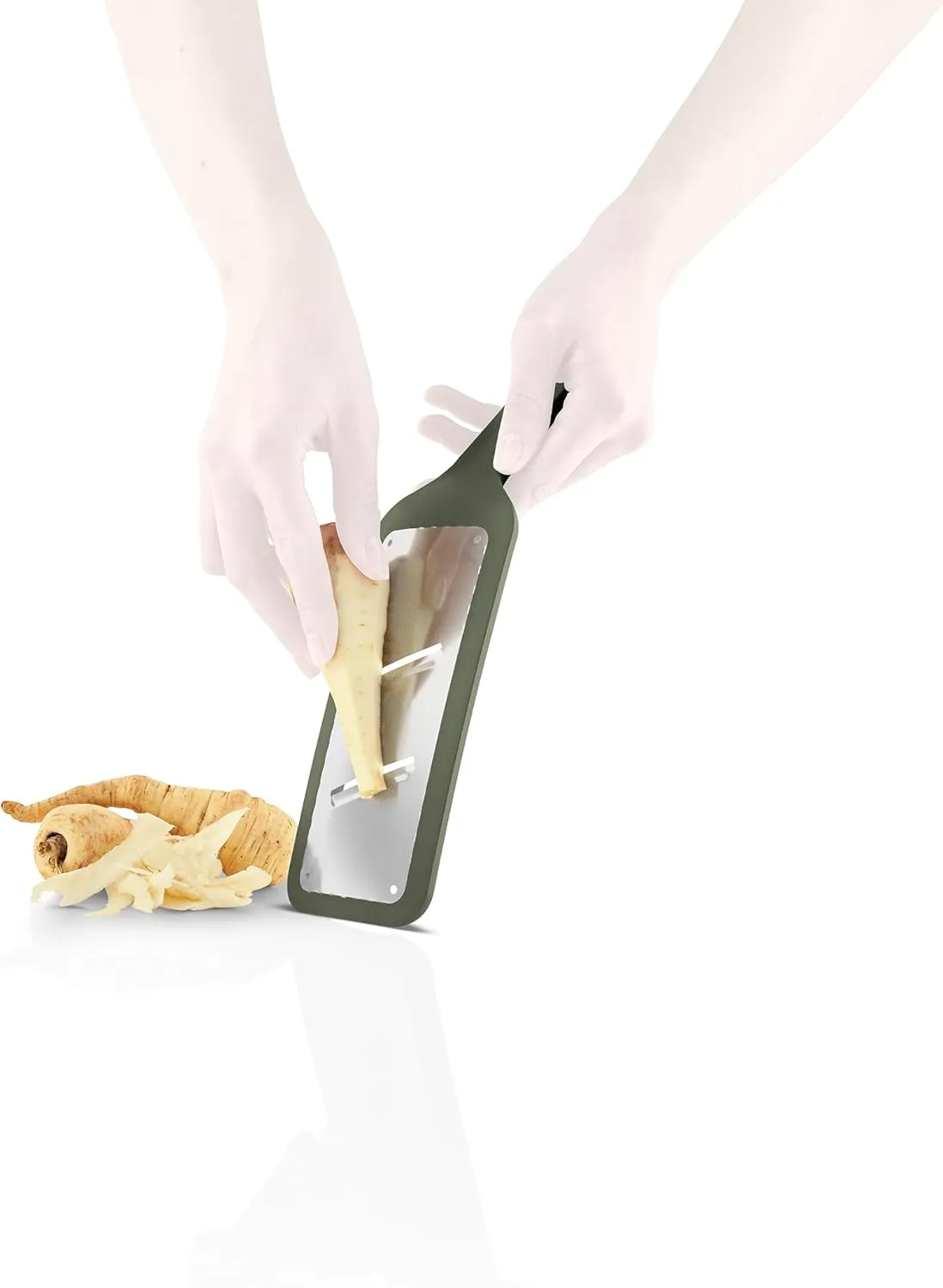 EVA SOLO | Green tools grater slicer | Anti-slip rubber feet for stability on a chopping board or in a bowl | Danish Design & Functionality | Green