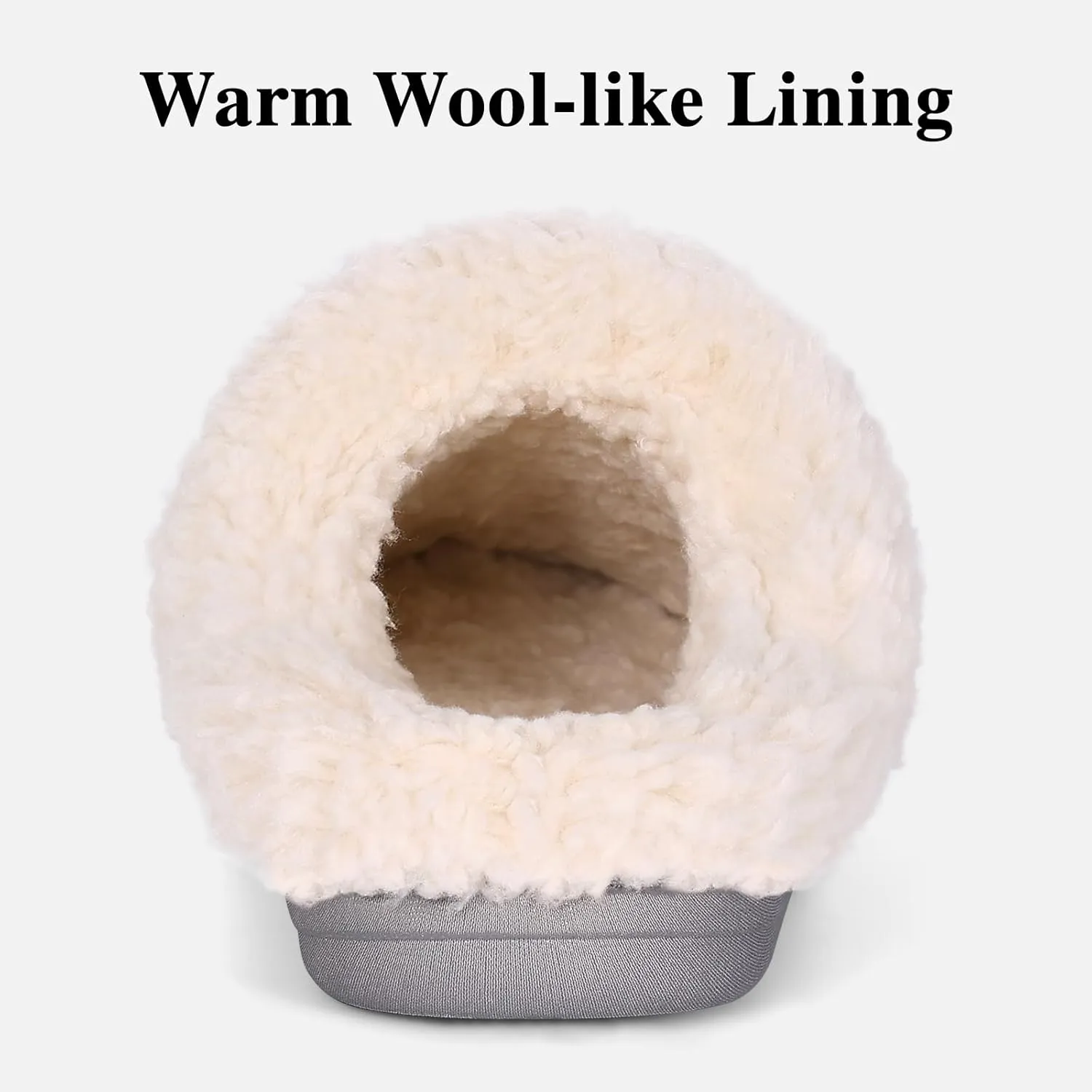 Evshine Warm Knit House Slippers for Women Comfy Fleece Lined Winter Slippers with Memory Foam and Indoor Outdoor Soles