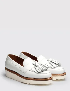 Exclusive promotion Womens Calf Pocket-friendly - Shoe Clara White Grenson