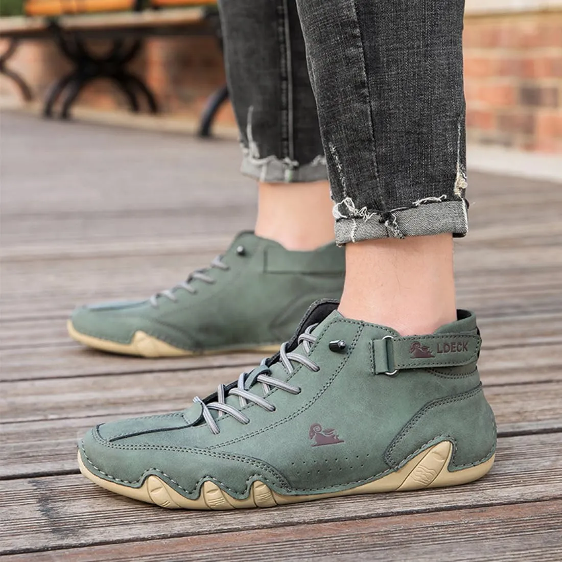 Explorer Waterproof Lightweight Unisex Outdoor Shoes for Hiking Camping & Driving Shoes High Top Chukka Boots Non-Slip Breathable Women&Men Italian Handmade Sports Shoe