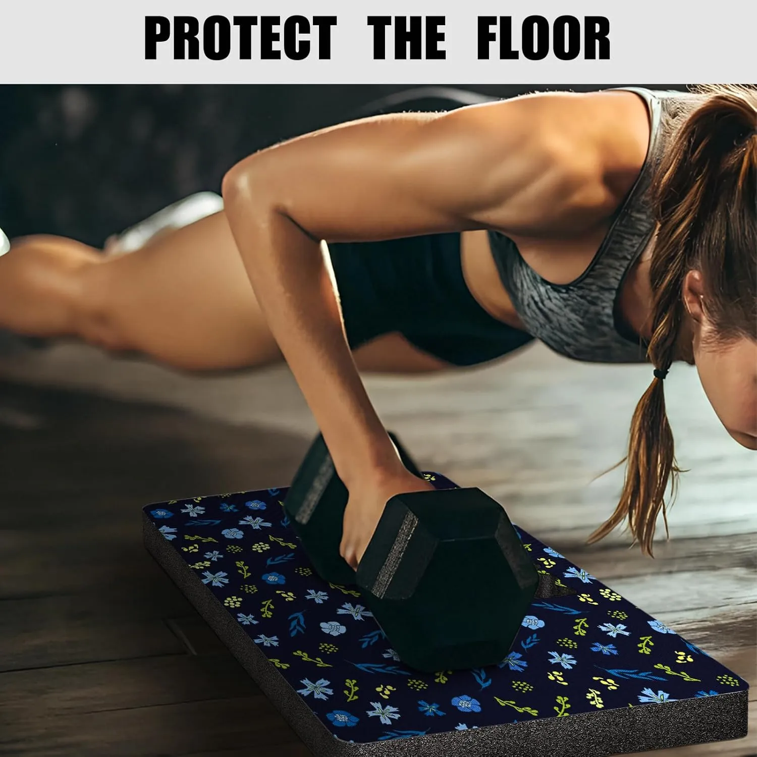 Extra Thick Kneeling Pad — Heavy Duty, Extra Large Foam Kneeler Mat for Gardening,Bathing Baby, Workout Supplies,Water & Dirt Resistant, Lightweight, DK Blue