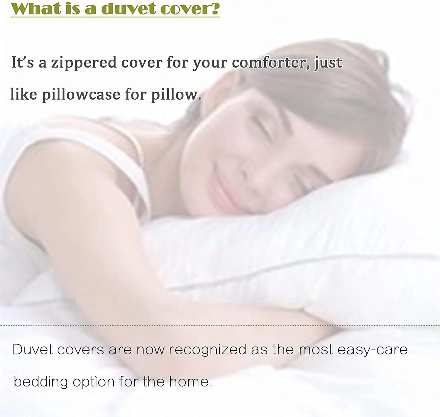 FADFAY Floral Duvet Cover Set 100% Cotton Green Striped and Beige Bedding White Flower Branches Print 600 TC Soft Reversible Zipper Bed Cover & 2 Pillowcases,King/Cal King(106x92)