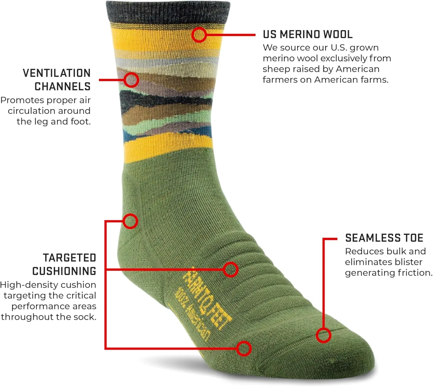 Farm to Feet Max Patch Lightweight Technical 3/4 Crew