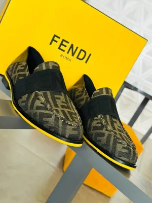 FENDI All Over Initial Loafers For Men