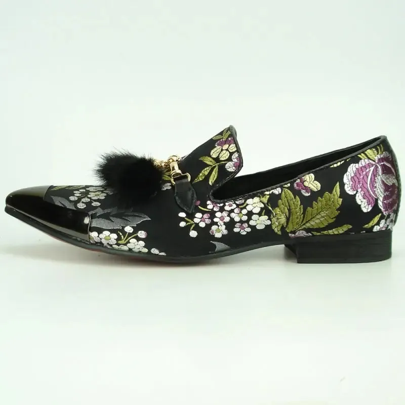 Fiesso FI-7250 Black Loafers